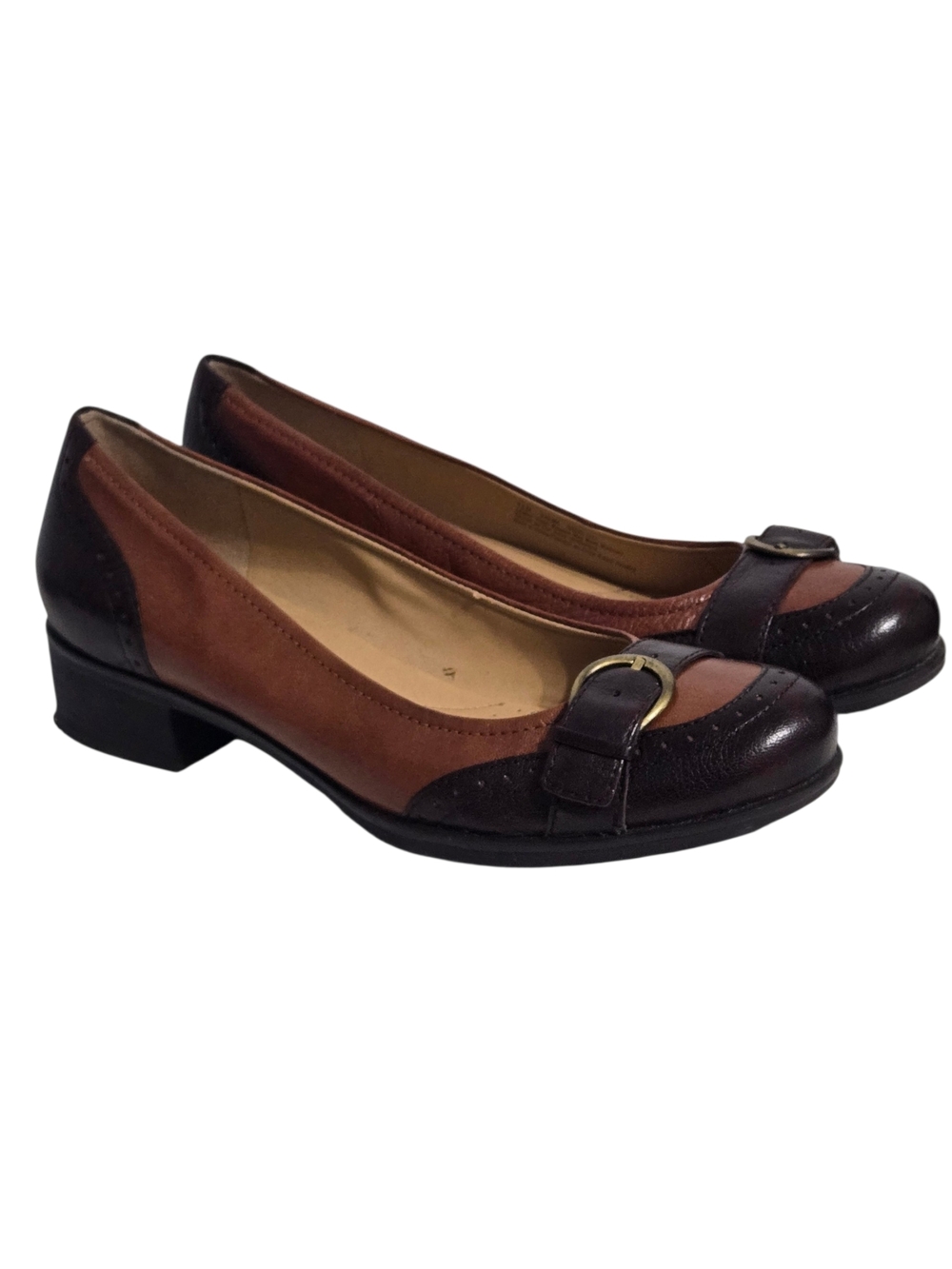 Naturalizer Prema Comfort Pumps Women’s 7.5M Brown Leather Low Heel Office Shoes